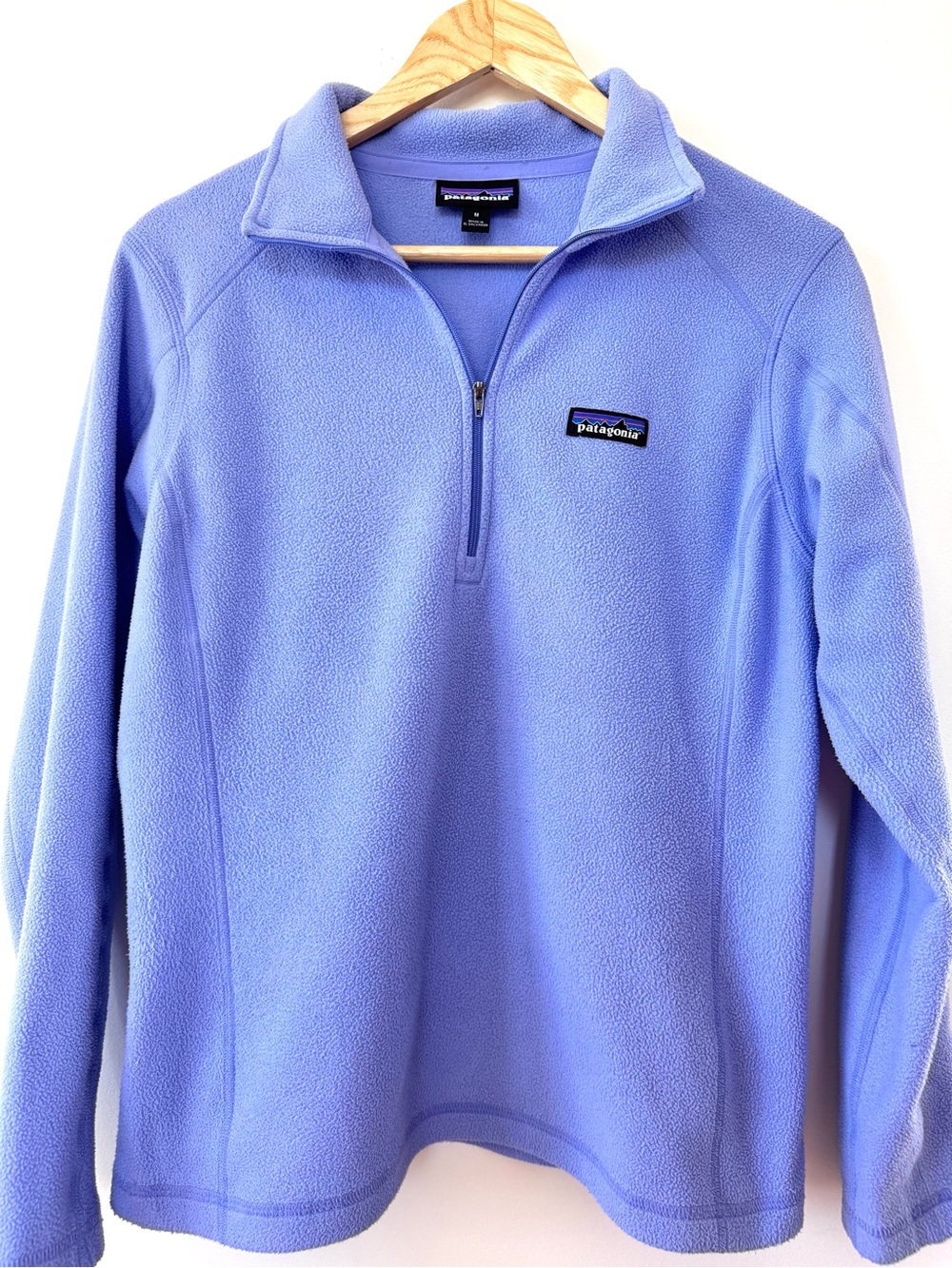 Patagonia Synchilla Quarter Zip Fleece Pullover Periwinkle Blue Medium